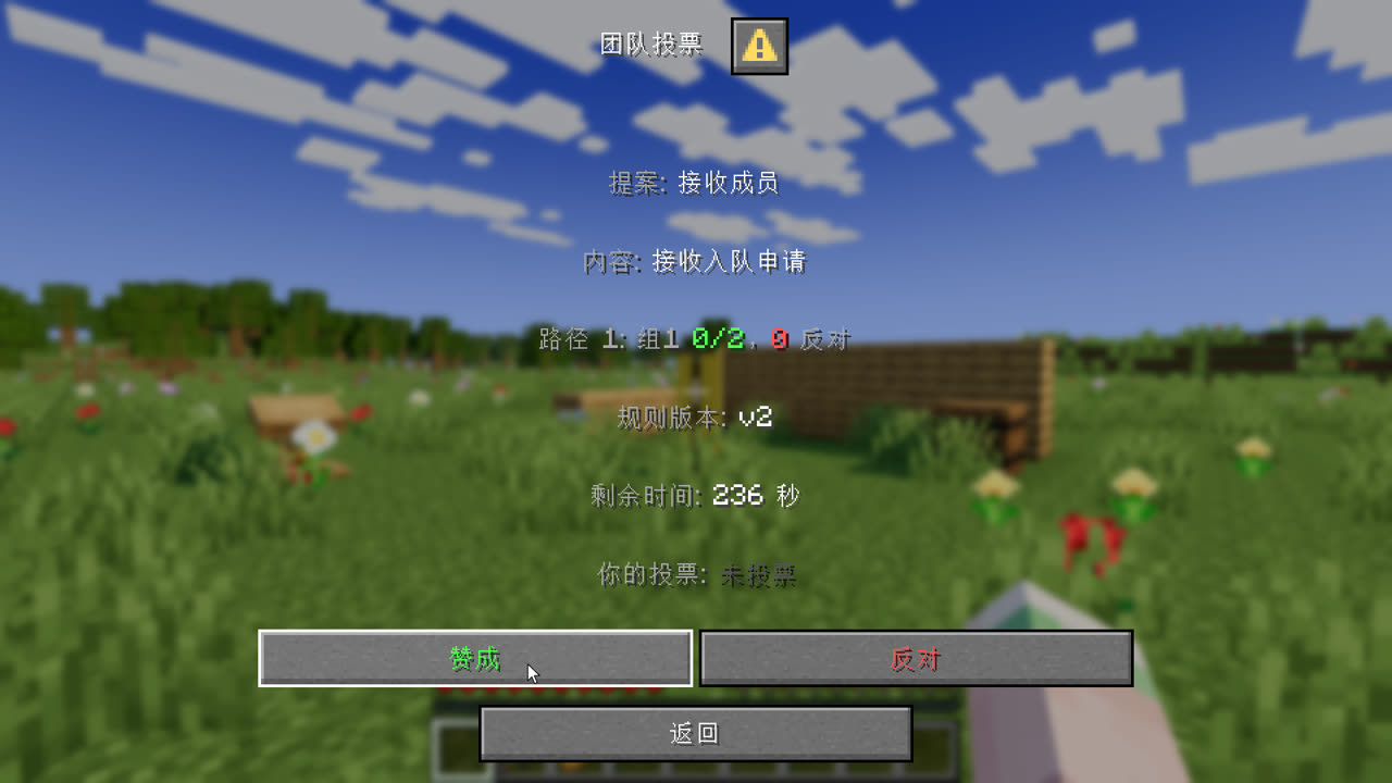 团队投票:查看提案内容与各组票数后赞成或反对